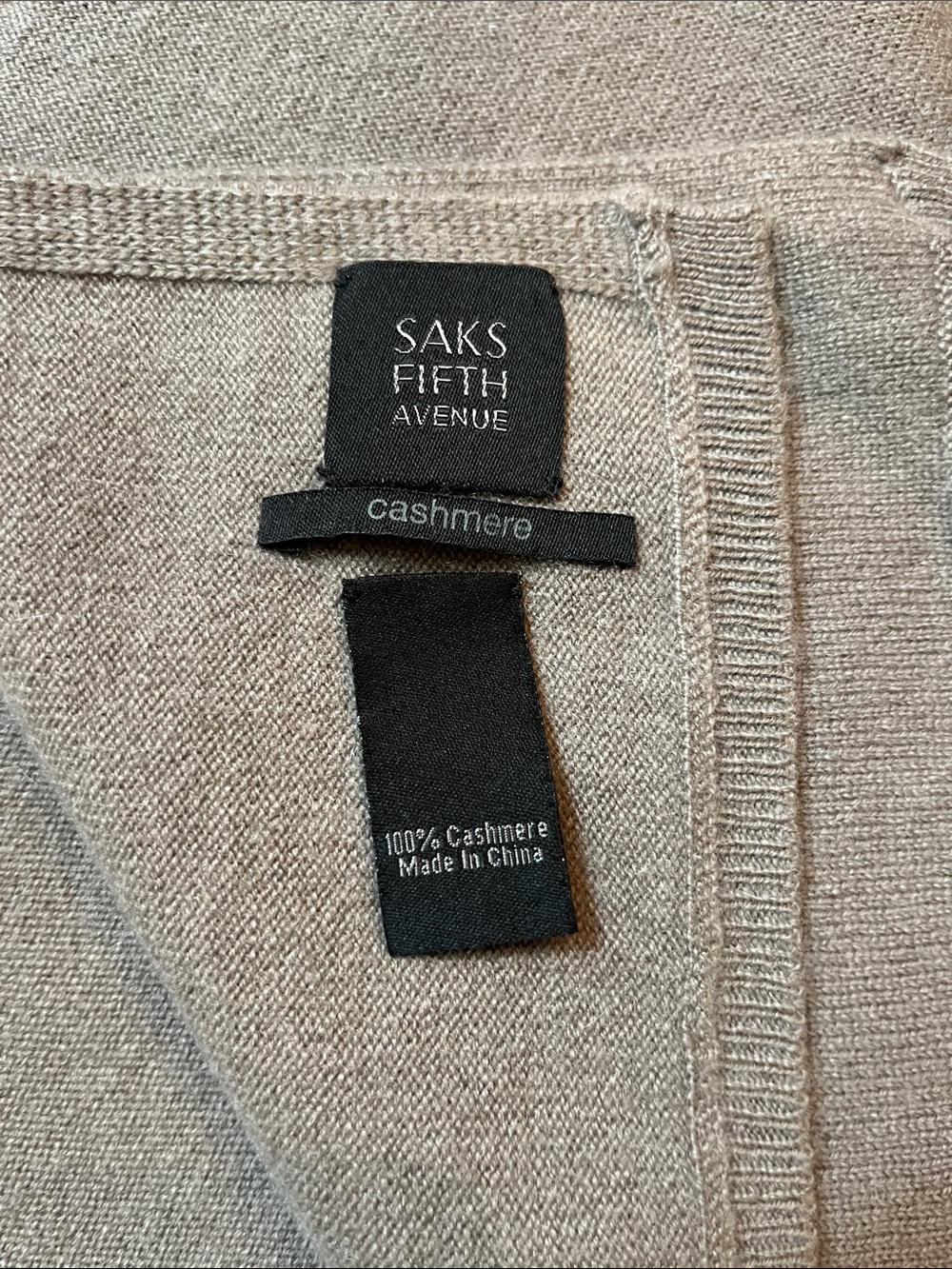 SAKS FIFTH AVENUE Cashmere Scarf Wrap - Picture 2 of 3